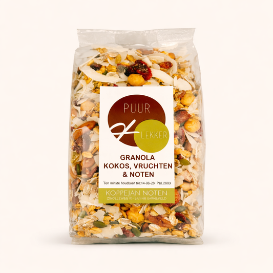 Granola, kokos, vruchten & noten