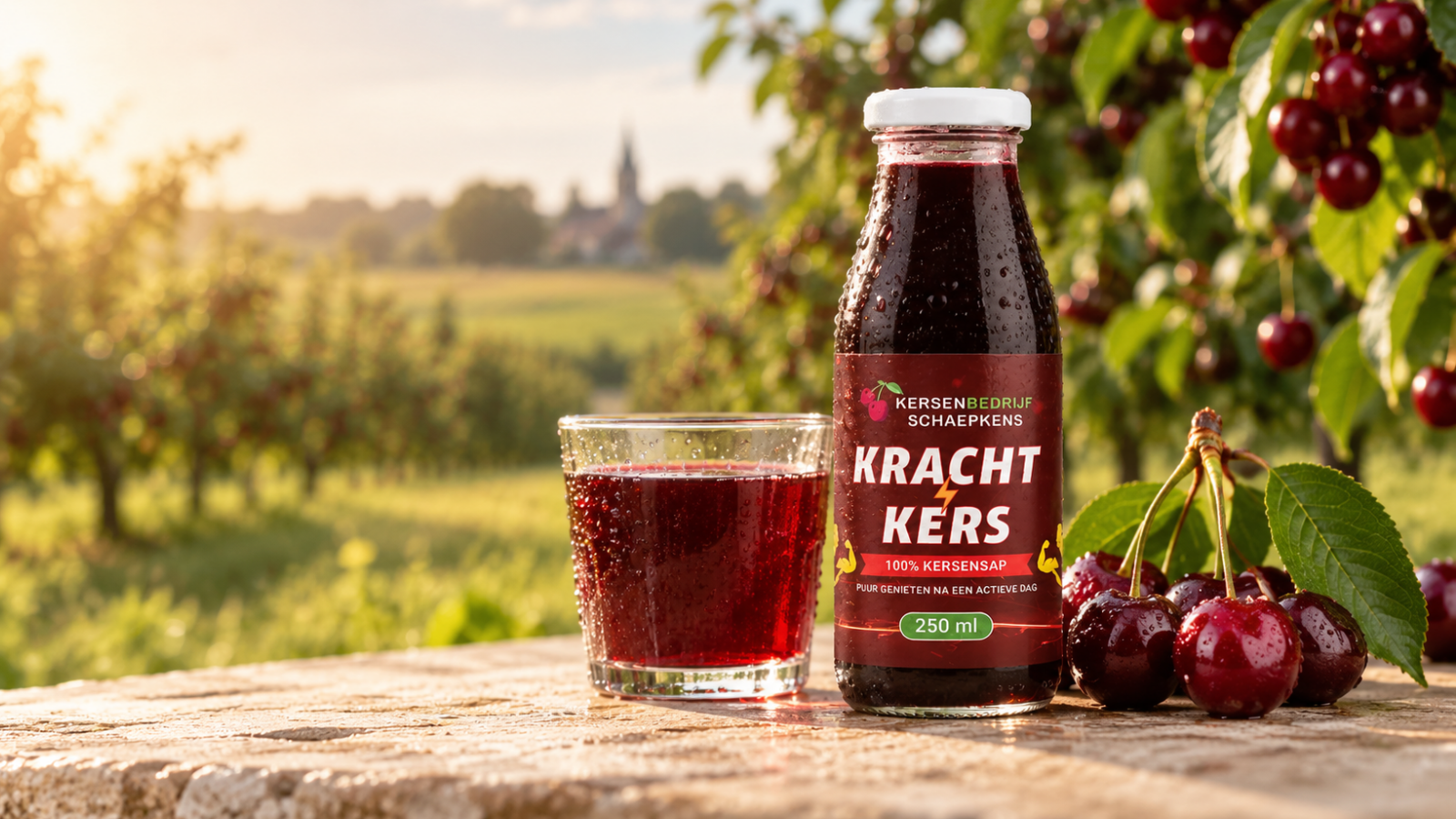 Puur kersensap: de pure kracht van kersen in je glas